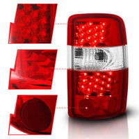 ANZO 2000-2006 Chevrolet Suburban LED Taillights Red/Clear - Burkken Auto Parts
