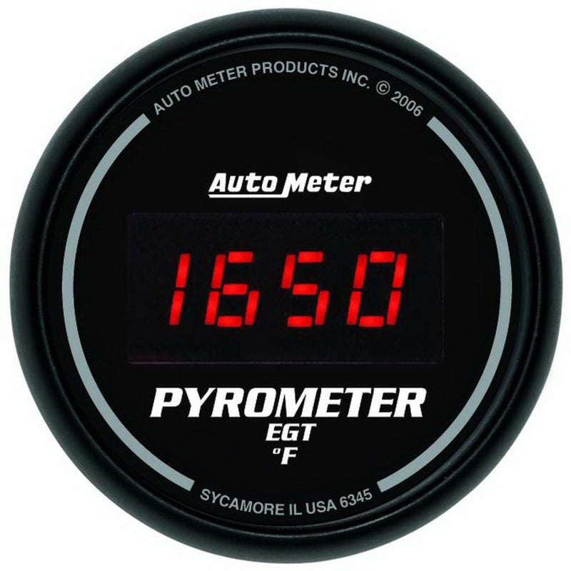 Autometer Z Series 52mm 0-2000 Deg F Digital EGT/Pyrometer Gauge - Burkken Auto Parts