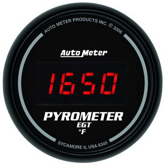 Autometer Z Series 52mm 0-2000 Deg F Digital EGT/Pyrometer Gauge - Burkken Auto Parts