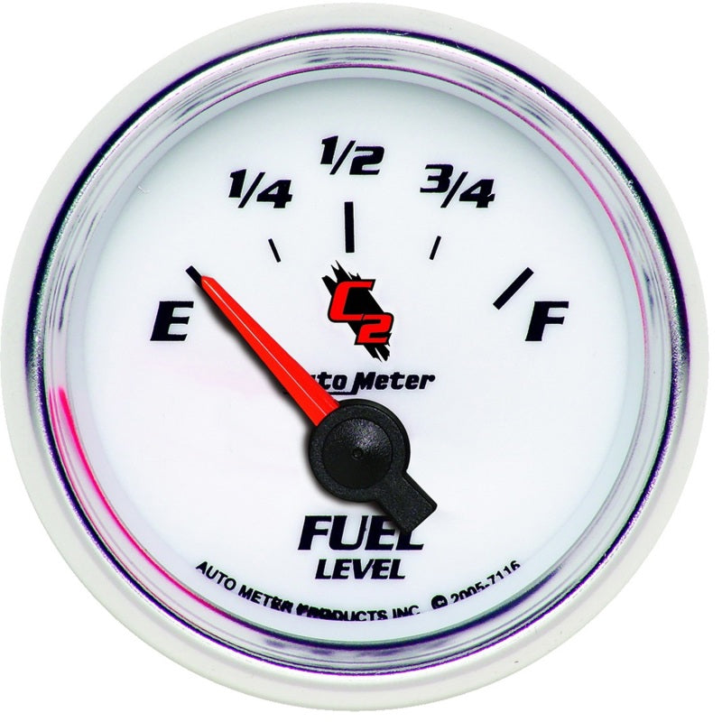 Autometer C2 52mm 240-33 Ohm Short Sweep Electronic Fuel Level Gauge - Burkken Auto Parts