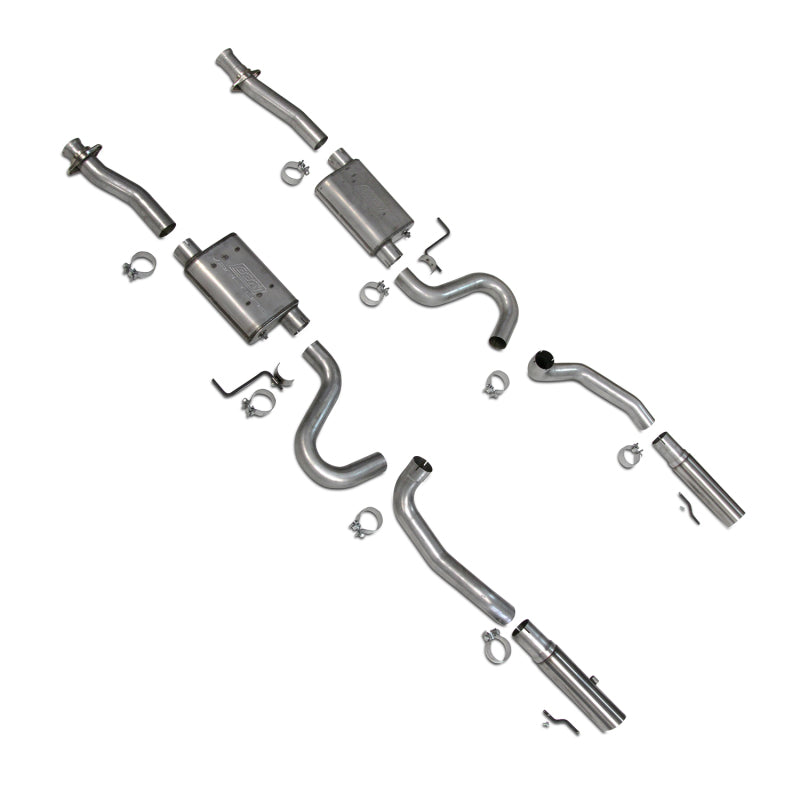 BBK 86-04 Mustang Cat Back Kit Varitune Mufflers Stainless Steel Tips - Burkken Auto Parts