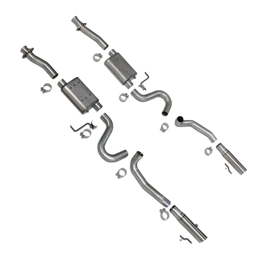 BBK 86-04 Mustang Cat Back Kit Varitune Mufflers Stainless Steel Tips - Burkken Auto Parts