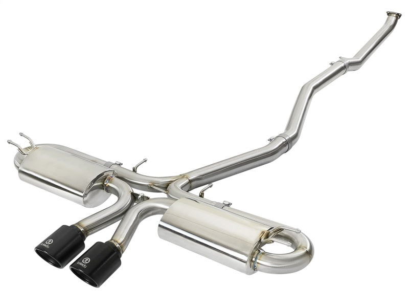aFe Takeda 3in 304 SS Cat-Back Exhaust w/ Dual Center Black Tips 17+ Honda Civic Si (2dr) I4 1.5L - Burkken Auto Parts