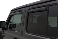 AVS 2018 Jeep Wrangler Unlimited (4-Door) Ventvisor In-Channel Window Deflectors 4pc - Smoke - Burkken Auto Parts