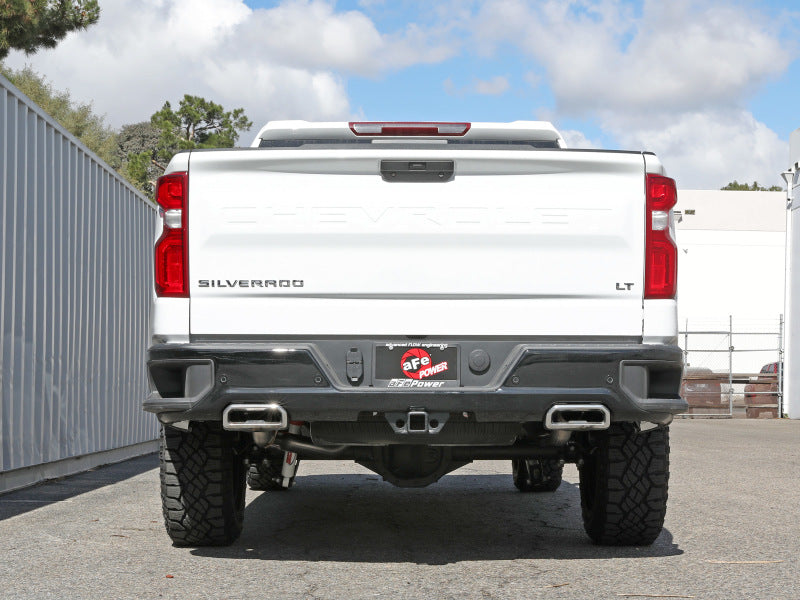 aFe Gemini XV 4in to Dual 3in 304 SS Cat-Back Exhaust w/ Cutout 19-21 GM Silverado/Sierra V8-6.2L - Burkken Auto Parts