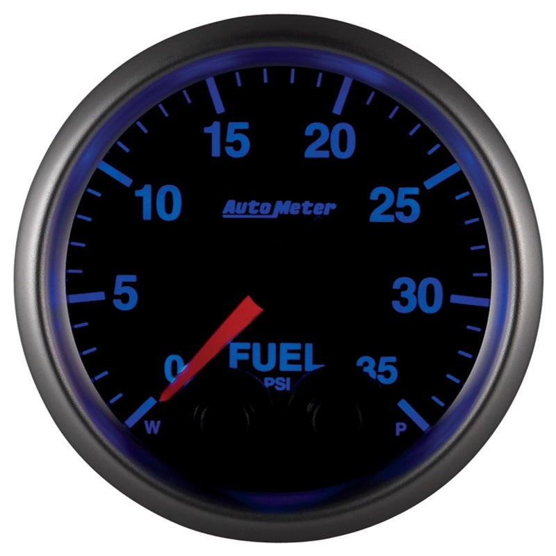 Autometer Elite 2-1/16in 0-35 PSI Fuel Pressure Stepper Motor w/ Peak & Warn - Burkken Auto Parts