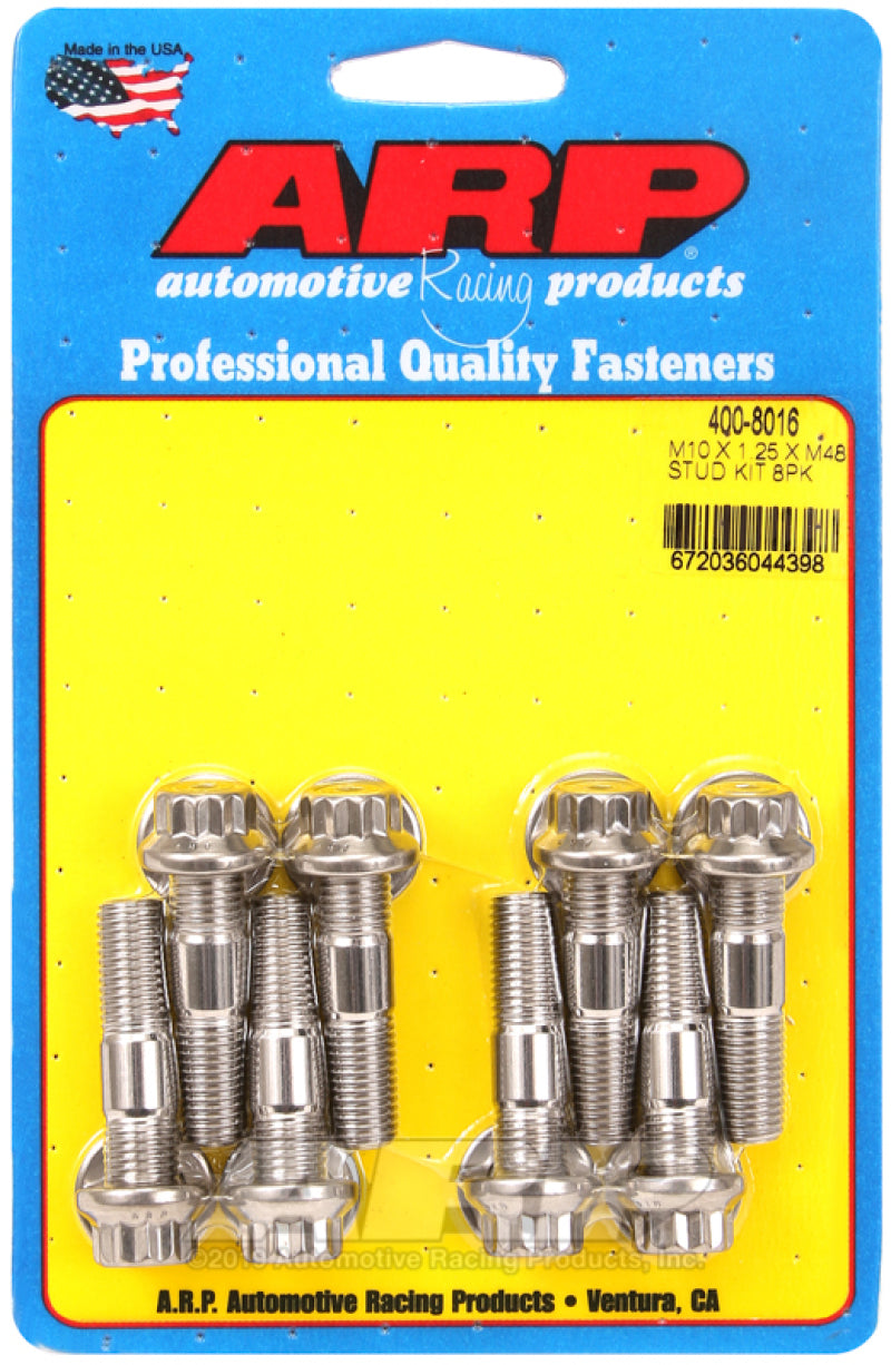ARP Sport Compact M10 x 1.25 x 48mm Stainless Accessory Studs (8 pack) - Burkken Auto Parts