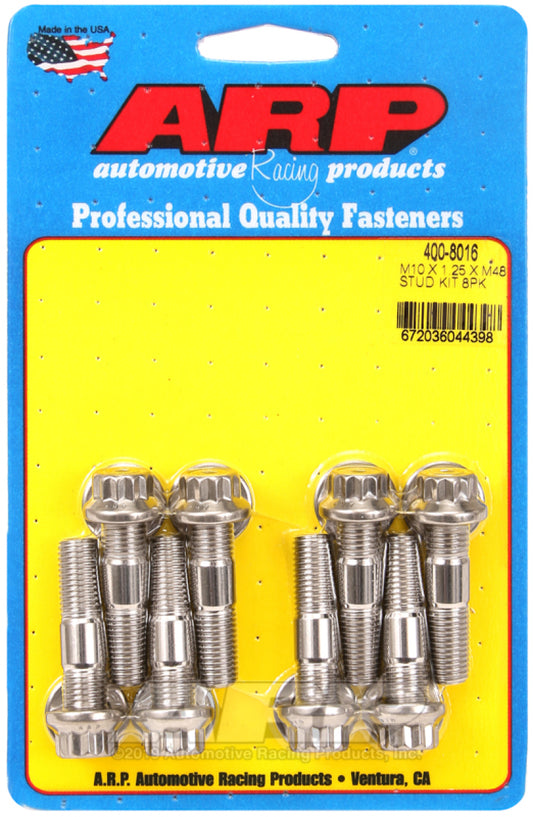 ARP Sport Compact M10 x 1.25 x 48mm Stainless Accessory Studs (8 pack) - Burkken Auto Parts