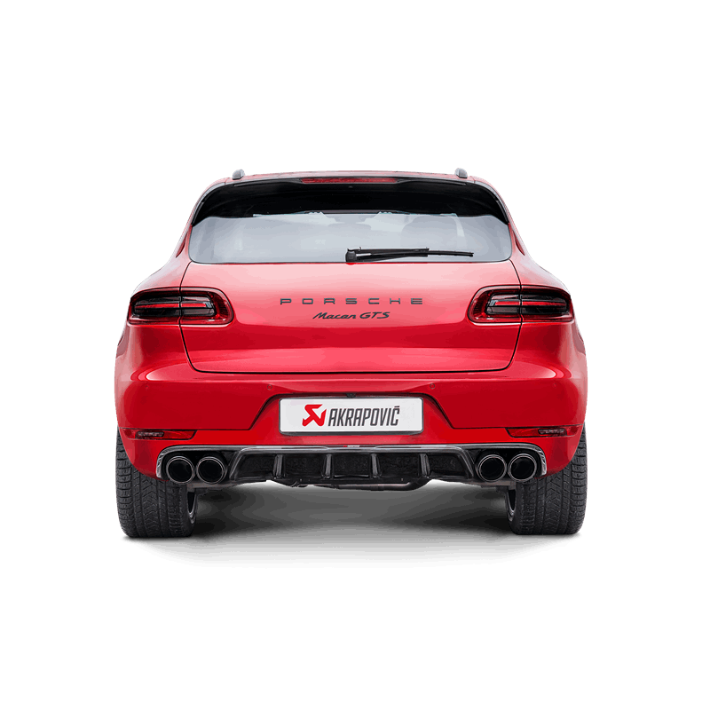 Akrapovic 2014 Porsche Macan Turbo (95B) Evolution Line Cat Back (Titanium) w/ Carbon Fiber Tips - Burkken Auto Parts