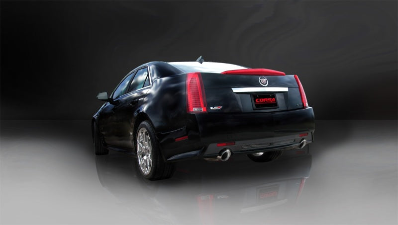 Corsa 2009-2014 Cadillac CTS Sedan V 6.2L V8 Polished Sport Axle-Back Exhaust - Burkken Auto Parts