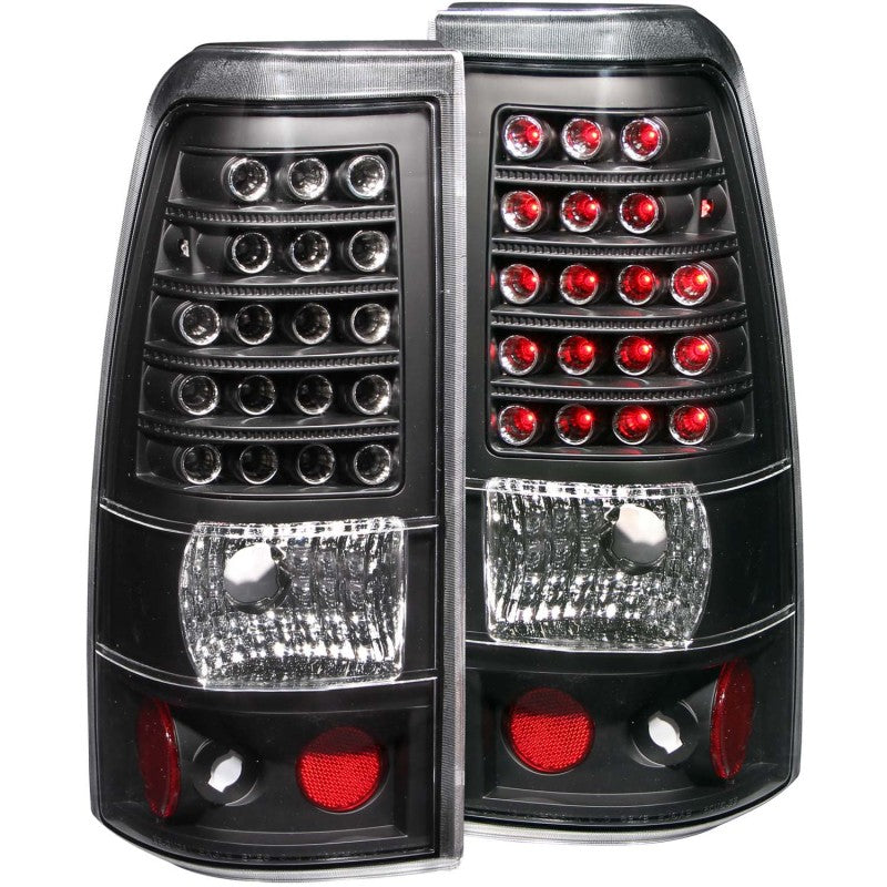 ANZO 1999-2007 Chevrolet Silverado 1500 LED Taillights Black - Burkken Auto Parts