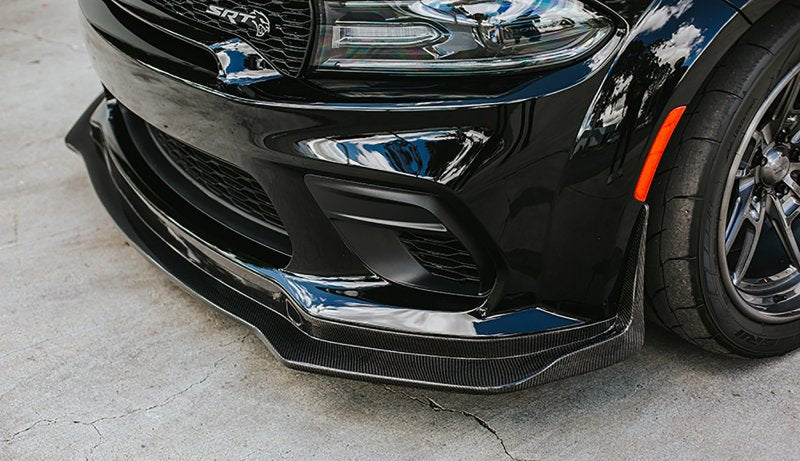 Anderson Composites 20-21 Dodge Charger Widebody Type-MB Carbon Fiber Front Splitter - Burkken Auto Parts