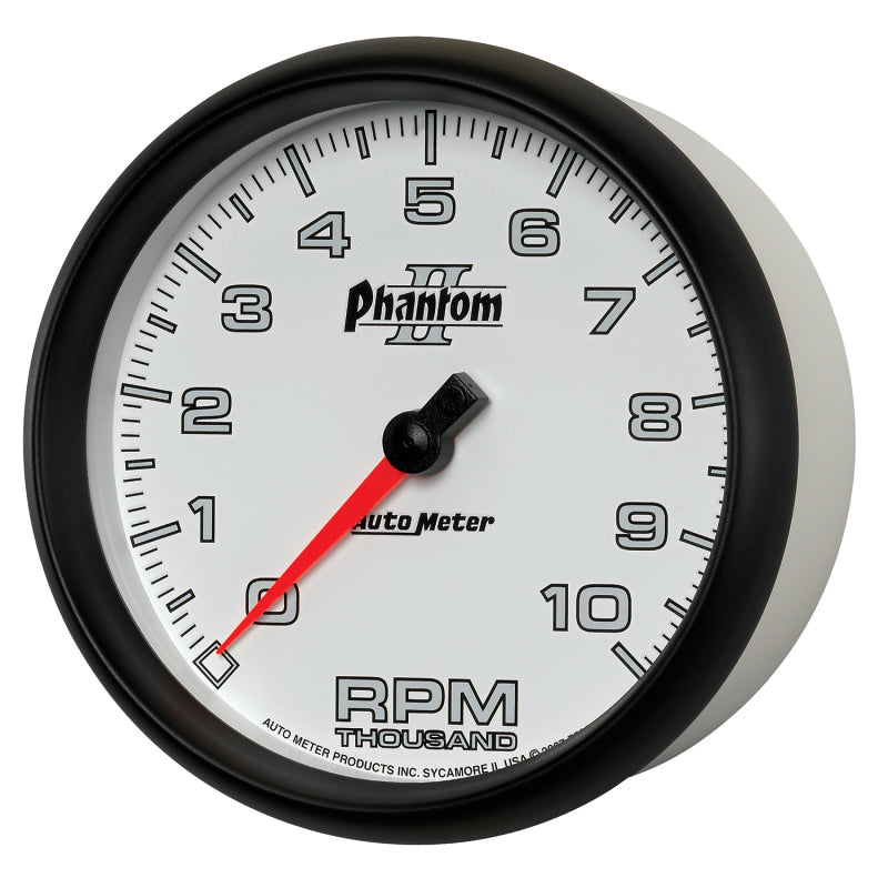 Autometer Phantom II 5in Electrical 10K RPM In-Dash Tachometer - Burkken Auto Parts