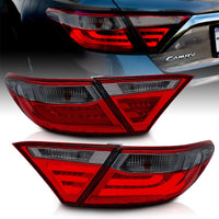 ANZO 2015-2016 Toyota Camry LED Taillights Smoke - Burkken Auto Parts