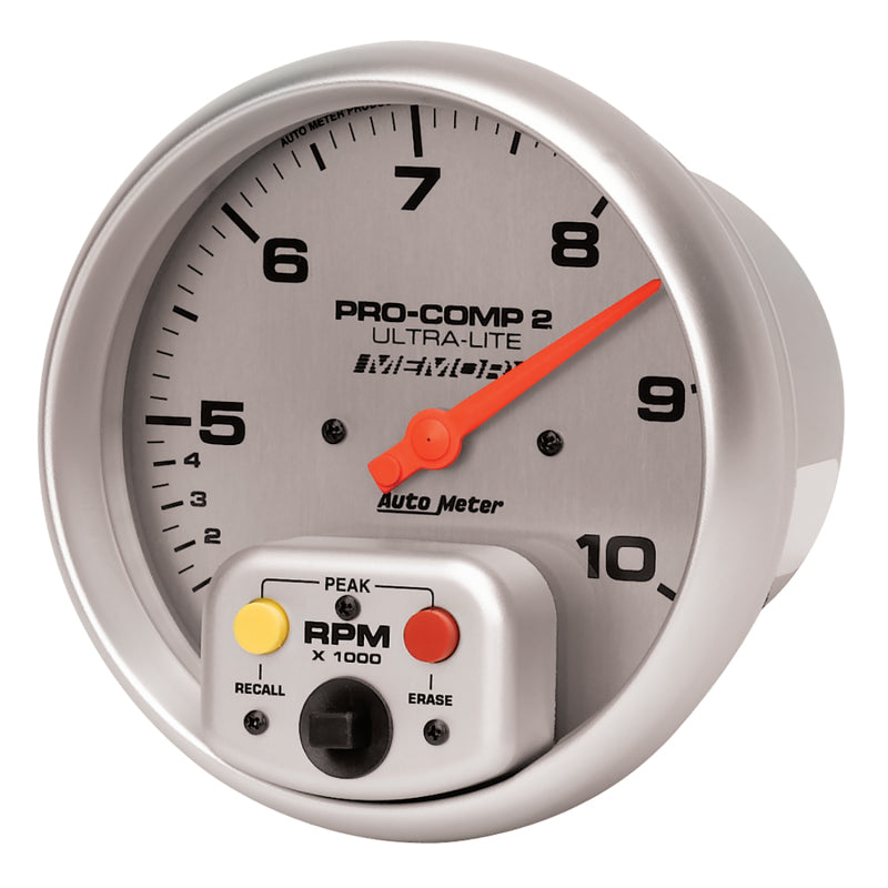 Autometer Ultra-Lite 5 inch 10K RPM In Dash Dual Range w/ Memory Tachometer - Burkken Auto Parts