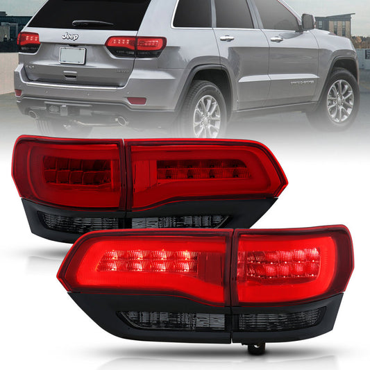 ANZO 2014-2016 Jeep Grand Cherokee LED Taillights Red/Smoke - Burkken Auto Parts