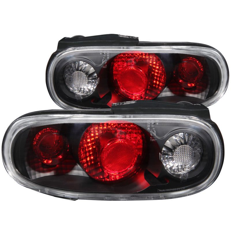 ANZO 1990-1997 Mazda Miata Taillights Black - Burkken Auto Parts