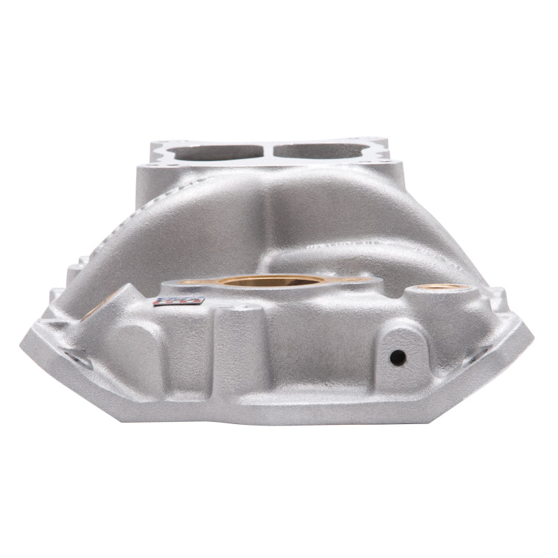 Edelbrock Manifold SBC 23-Degree Marine RPM 1955-1986 w/ Brass - Burkken Auto Parts