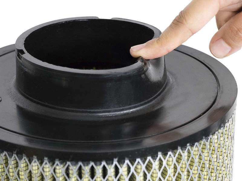 aFe Magnum FLOW Universal Air Filter w/ Pro Guard 7 Media 4in F x 8-1/2in B x 8-1/2in T x 11in H - Burkken Auto Parts