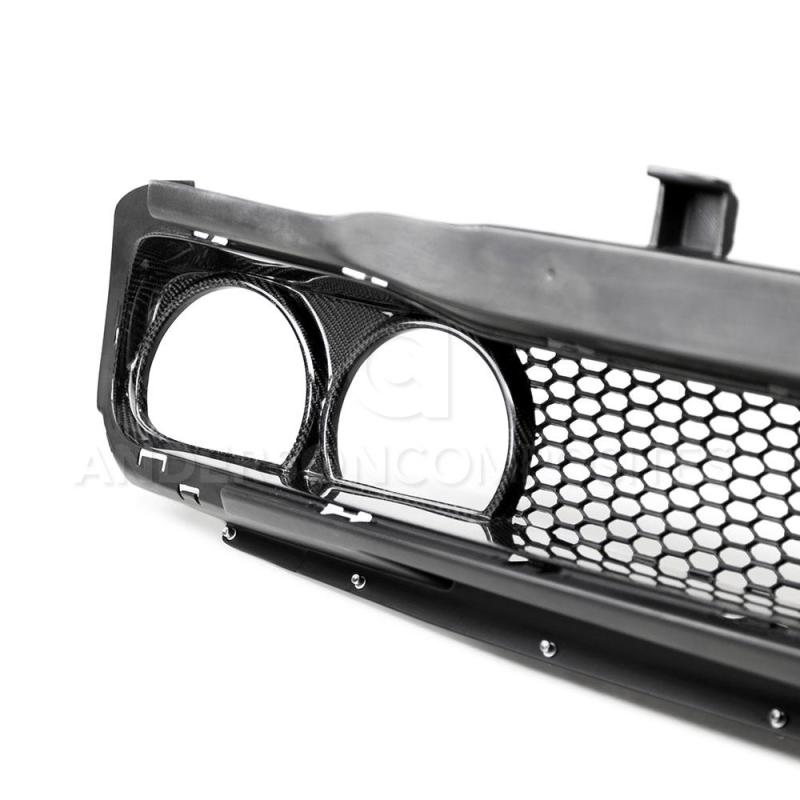 Anderson Composites 15-18 Dodge Challenger Type-AS Front Upper Grille - Burkken Auto Parts