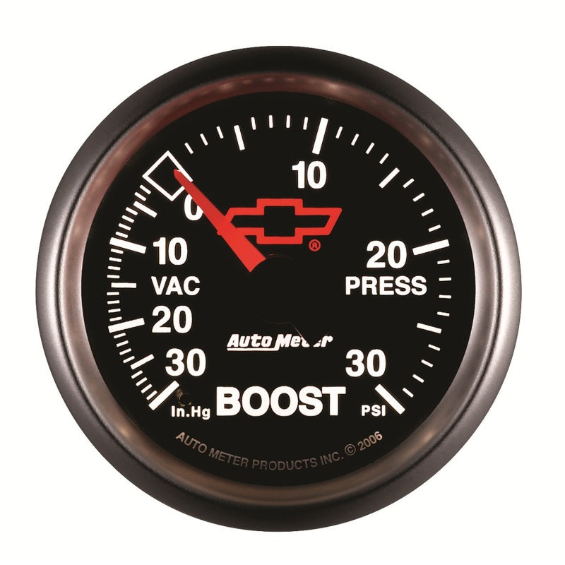 Autometer Sport-Comp II GM 52mm 30 PSI Mechanical Boost Vacumm Gauge - Burkken Auto Parts