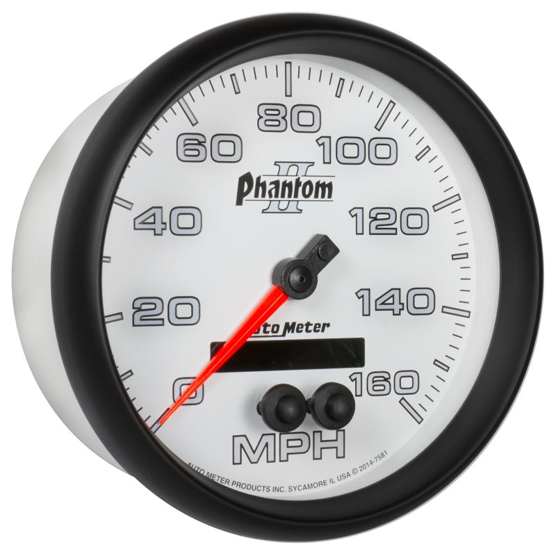 Autometer Phantom II 5in 0-140MPH In-Dash Electronic GPS Programmable Speedometer - Burkken Auto Parts