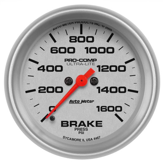 AutoMeter Gauge Brake Press 2-5/8in. 1600PSI Digital Stepper Motor Ultra-Lite - Burkken Auto Parts