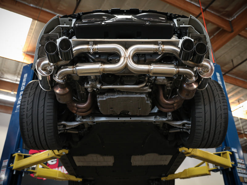 aFe MACHForce XP 12-16 Porsche 911 Carrera H6-3.8L SS-304 Cat-Back Exhaust w/ Polished Quad Tips - Burkken Auto Parts