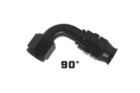 Aeromotive PTFE Hose End - AN-10 - 90 Deg - Black Anodized - Burkken Auto Parts