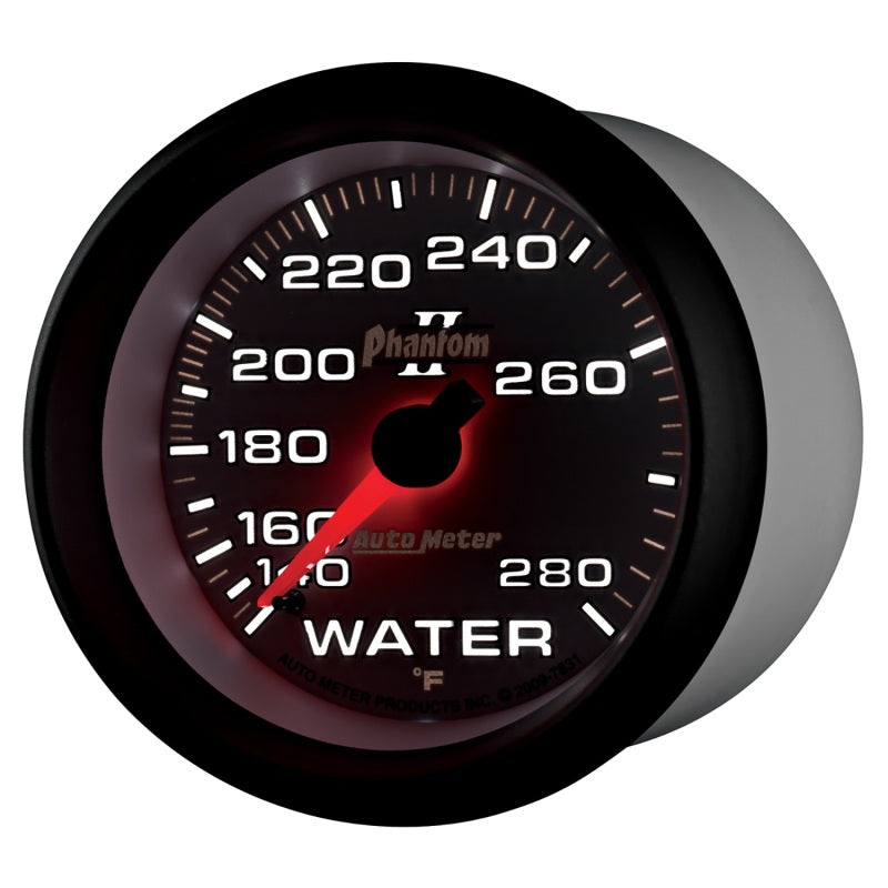 Autometer Phantom II 2-5/8in 140-280 Degree F Mechanical Water Gauge - Burkken Auto Parts