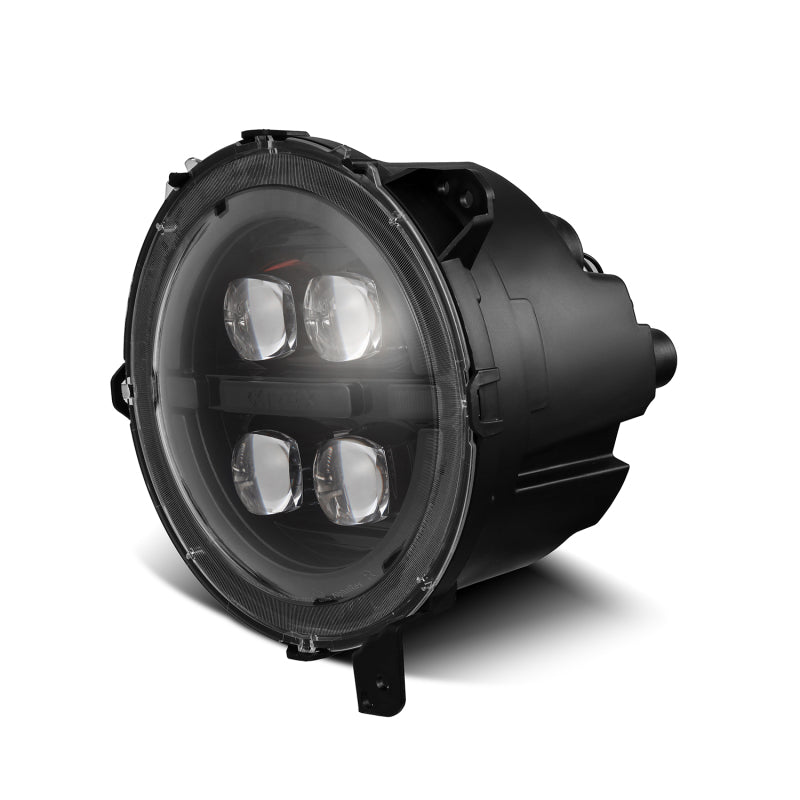 AlphaRex 18-23 Jeep Wrangler JL/Gladiator JT LED Proj Headlights Alpha-Blk w/ Activ Light/Seq Signal - Burkken Auto Parts