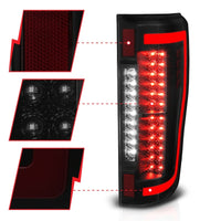 ANZO 2017+ Ford F-250 LED Taillights - Black/Smoke - Burkken Auto Parts