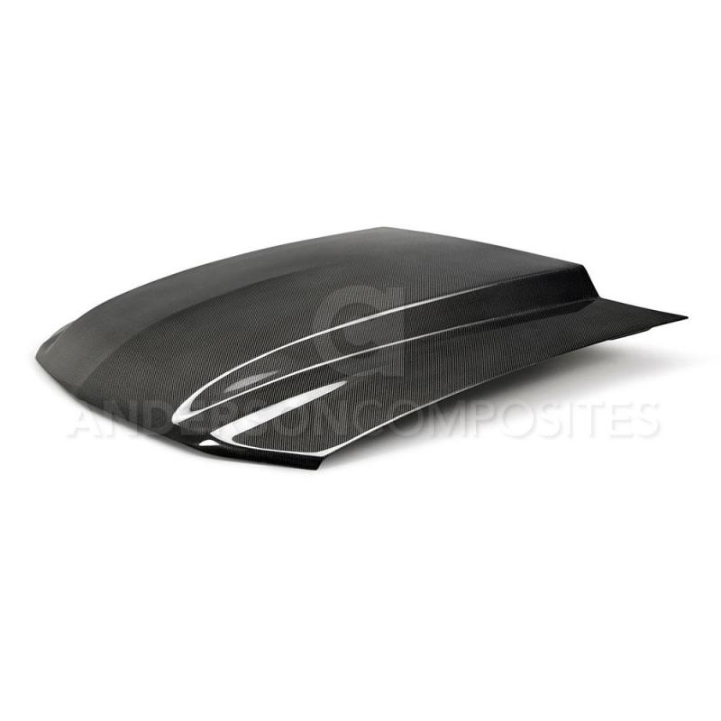 Anderson Composites 10-12 Ford Mustang Type-CJ 3in Carbon Fiber Cowl Hood - Burkken Auto Parts
