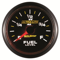 Autometer Ultra-Lite II 2-1/16in 0-280 Ohm Programmable Fuel Level Gauge - Burkken Auto Parts