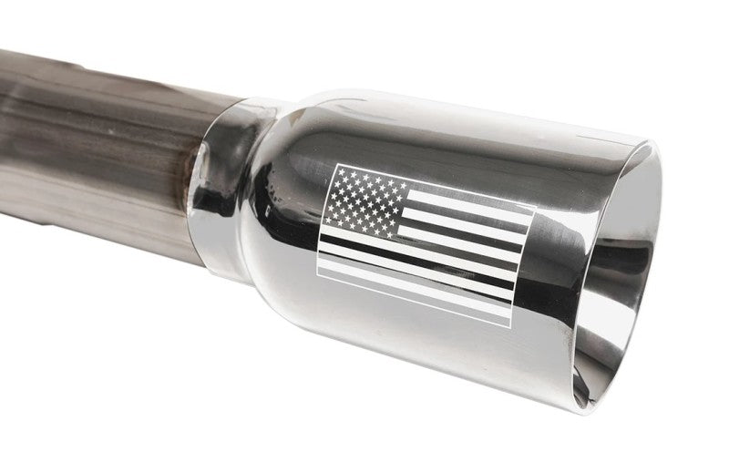 Corsa 2007-2018 Jeep Wrangler JKU 3.6L/3.8L 2.75in Sport Cat-Back Exhaust w/ 4in American Flag Tips - Burkken Auto Parts