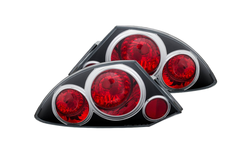 ANZO 2000-2005 Mitsubishi Eclipse Taillights Black - Burkken Auto Parts