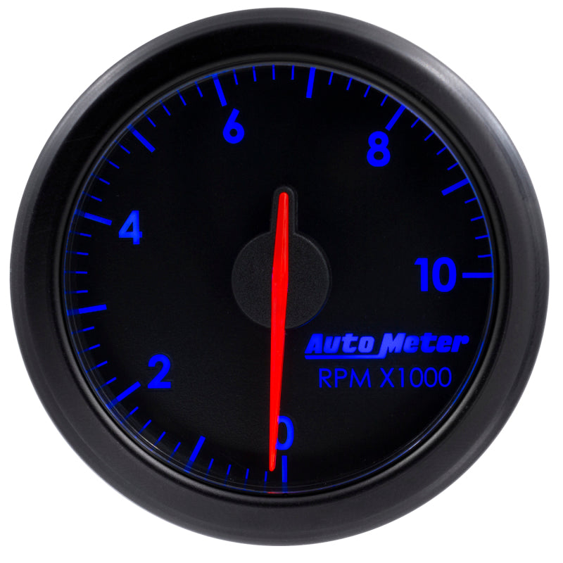 Autometer Airdrive 2-1/6in Tachometer Gauge 0-10K RMP - Black - Burkken Auto Parts