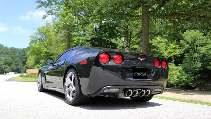 Corsa 2009-2013 Chevrolet Corvette (C6) 6.2L Polished Sport Axle-Back Exhaust w/4.5in Tips - Burkken Auto Parts
