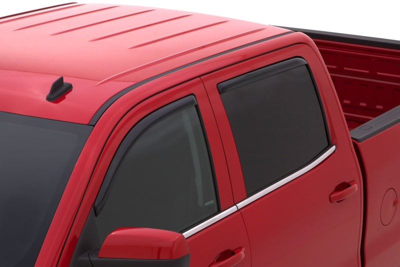 AVS 15-18 Chevy Silverado 2500 Crew Cab Ventvisor Front & Rear Window Deflectors 4pc - Smoke - Burkken Auto Parts