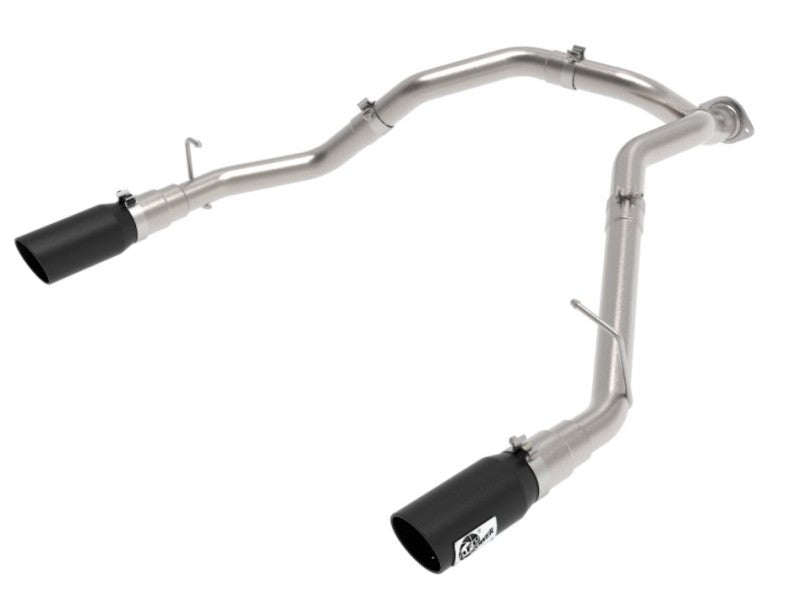 aFe Large Bore-HD 3 IN 409 Stainless Steel DPF-Back Exhaust System w/Black Tip RAM 1500 20-21 V6-3.0 - Burkken Auto Parts