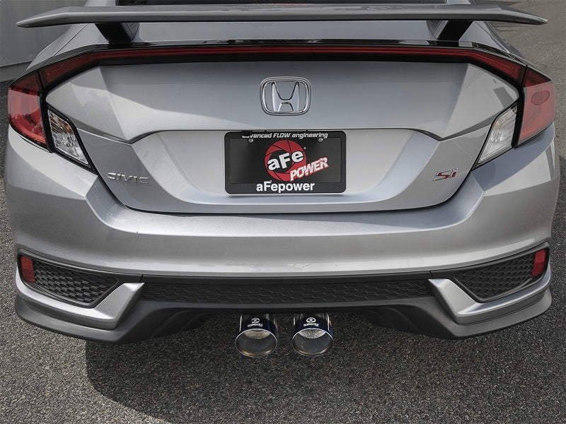 aFe Takeda 3in 304 SS Cat-Back Exhaust System w/ Blue Tips 2017 Honda Civic Si I4 1.5L (t) - Burkken Auto Parts