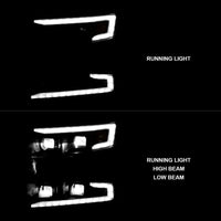 ANZO 19-22 Chevrolet Silverado 1500 LED Proj HL w/Lgt Bar SwBk Seq. Blk w/In. Light - Passenger Side - Burkken Auto Parts