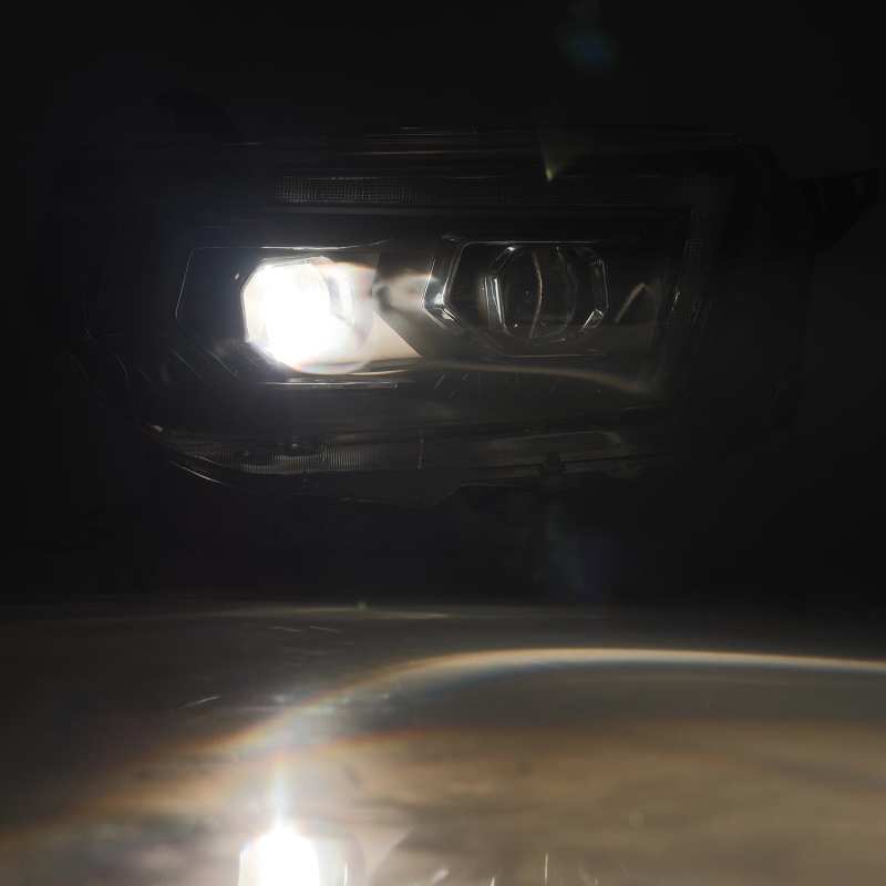 AlphaRex 10-13 Toyota 4Runner PRO-Series Projector Headlights Plank Style Black w/Seq Signal/DRL - Burkken Auto Parts