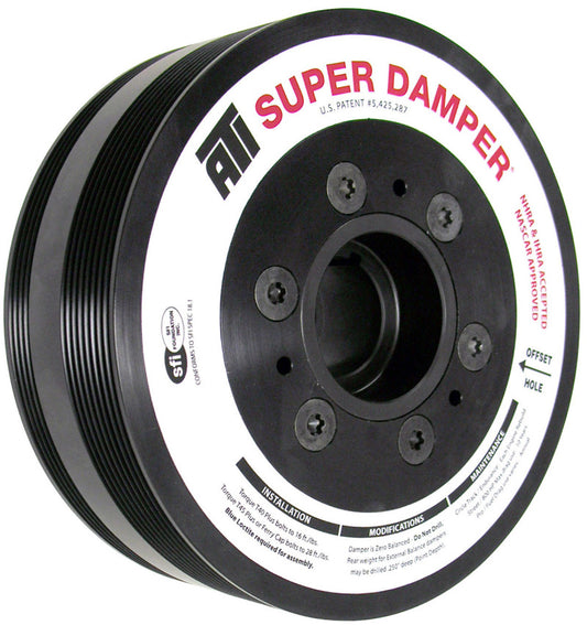 ATI Damper - 7.65in - Alum - 8 & 4 Grv - LS7 - Y Body Corvette - Gen 5 Z28 - LS3 - OEM Size - 2 Ring - Burkken Auto Parts