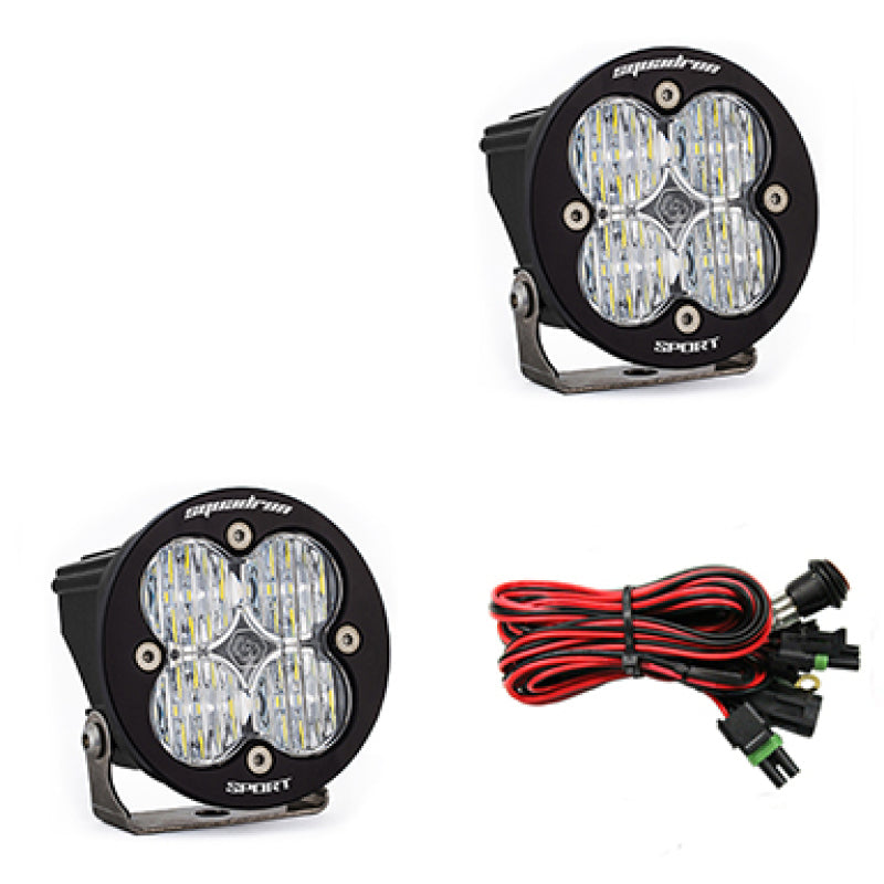Baja Designs Squadron R Sport Wide Cornering Pair LED Light Pods - Clear - Burkken Auto Parts