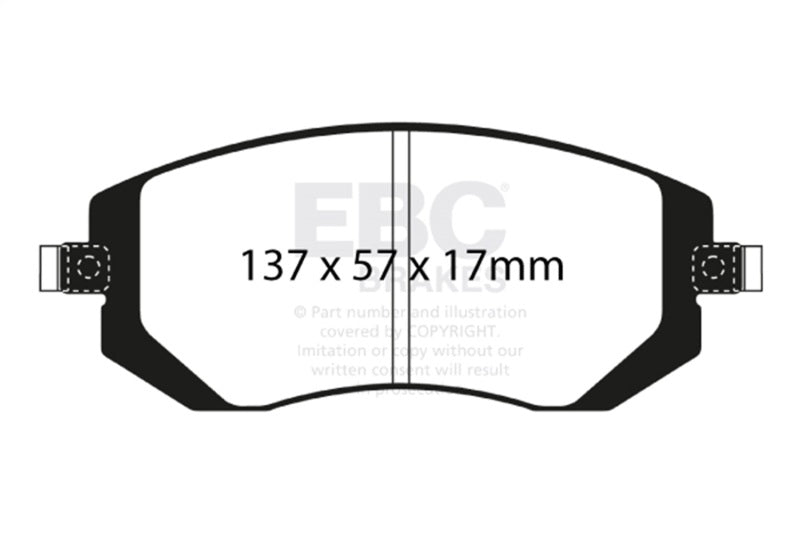 EBC 04-06 Saab 9-2X 2.0 Turbo Redstuff Front Brake Pads - Burkken Auto Parts