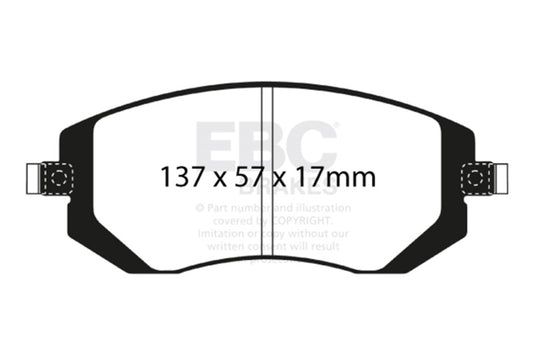 EBC 04-06 Saab 9-2X 2.0 Turbo Yellowstuff Front Brake Pads