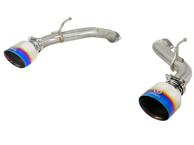 aFe POWER Takeda 2.5in 304 SS Axle-Back Exhaust w/ Blue Flame Tips 17-19 Infiniti Q60 V6-3.0L (tt) - Burkken Auto Parts