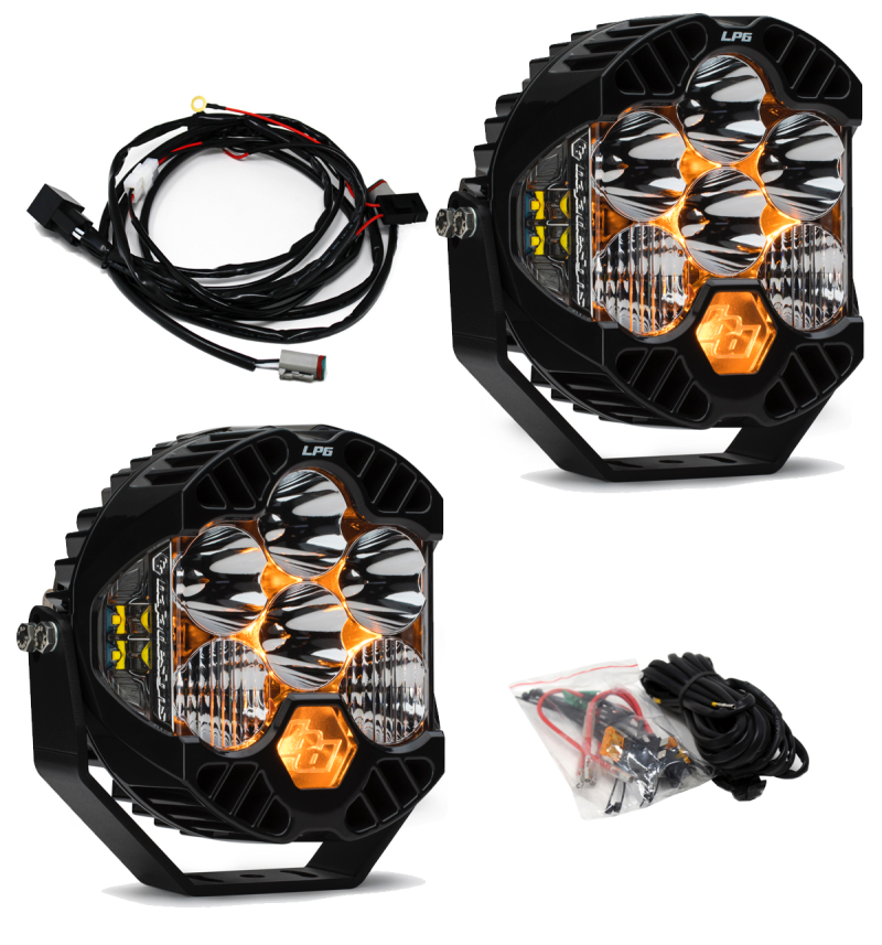 Baja Designs Jeep JL/JT Rubicon Steel Bumper LED Light Kit LP6 - Burkken Auto Parts