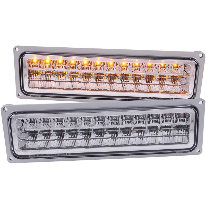 ANZO 1988-1998 Chevrolet C1500 LED Parking Lights Chrome - Burkken Auto Parts